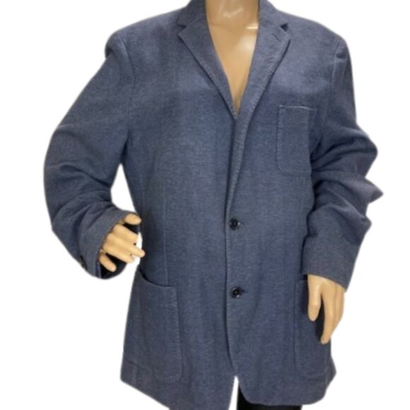 Michael Kors Womens Blue Blazer with Subtle Pinstripes - Picture 2 of 7